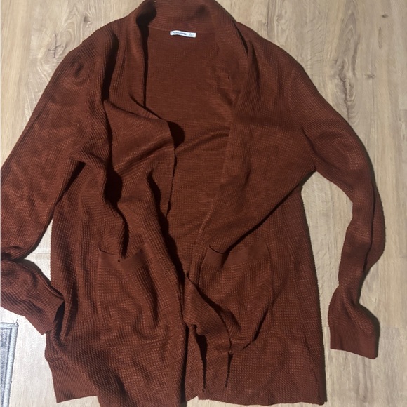 Rust Colored Open Cardigan - Picture 2 of 3